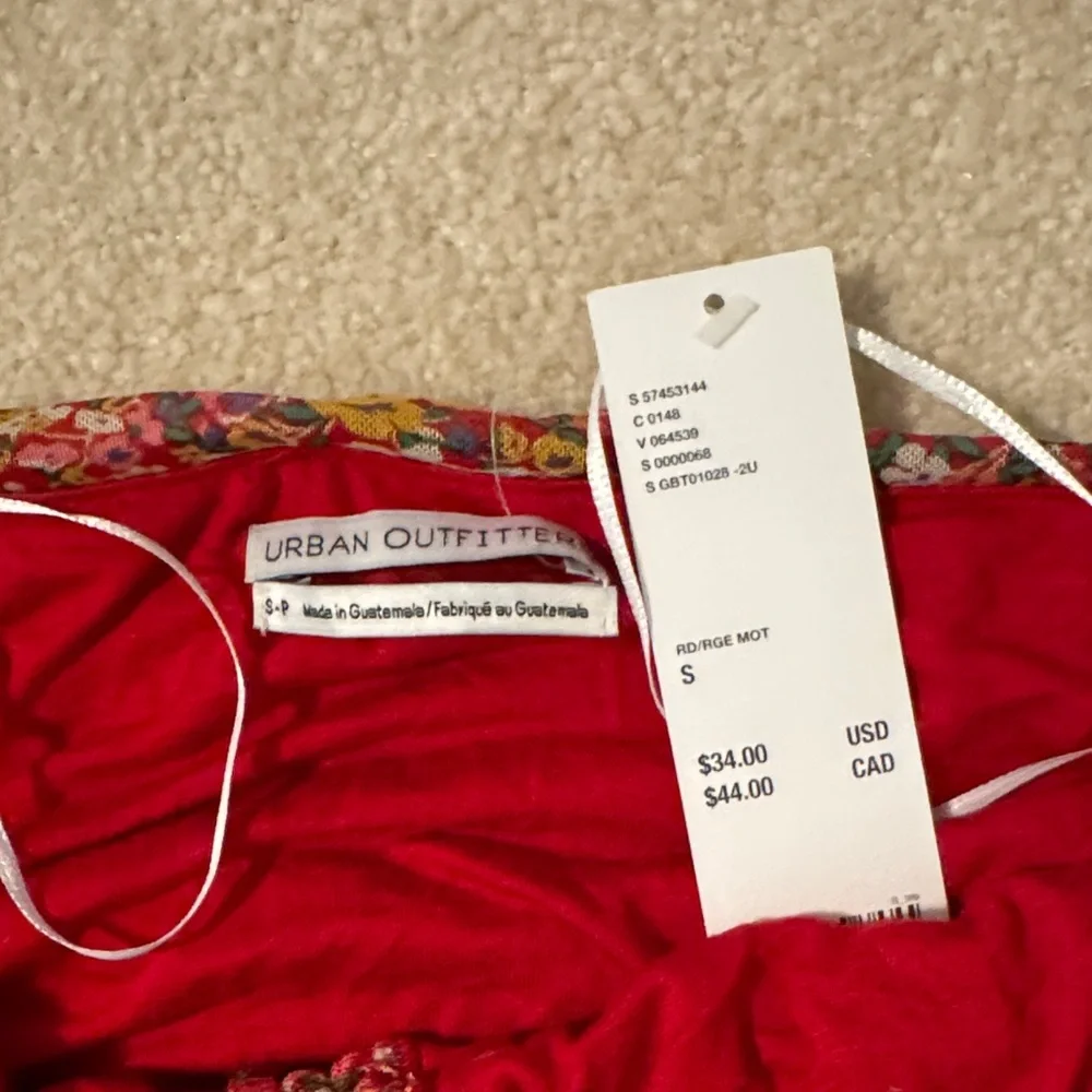 NWT Urban Outfitters Floral Cinched Halter Tube Crop Top Size S - Picture 4 of 10